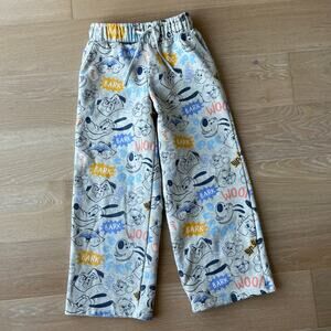 Disney Critter Print Wide Leg Jogger Pants Pluto Meeko Percy Tod Gus XS Unisex